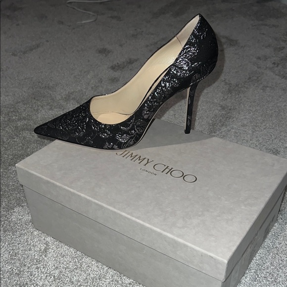 Jimmy Choo Black Lace Heels